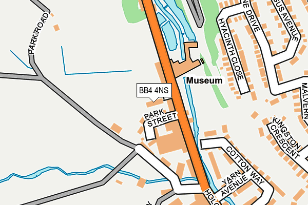 BB4 4NS map - OS OpenMap – Local (Ordnance Survey)