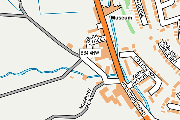 BB4 4NW map - OS OpenMap – Local (Ordnance Survey)