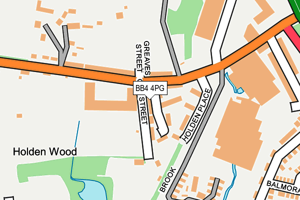 BB4 4PG map - OS OpenMap – Local (Ordnance Survey)