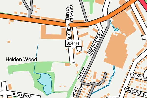 BB4 4PH map - OS OpenMap – Local (Ordnance Survey)