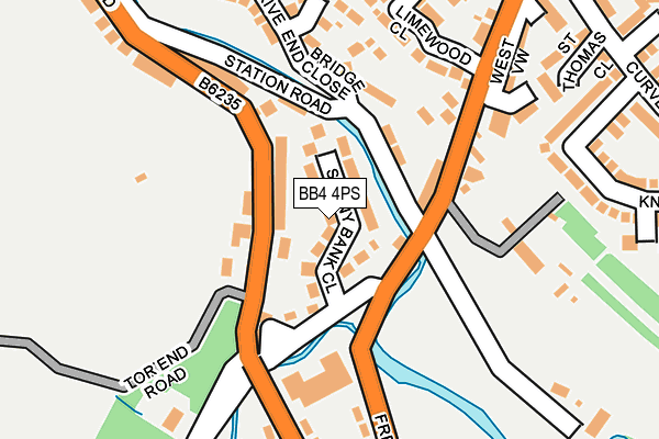 BB4 4PS map - OS OpenMap – Local (Ordnance Survey)