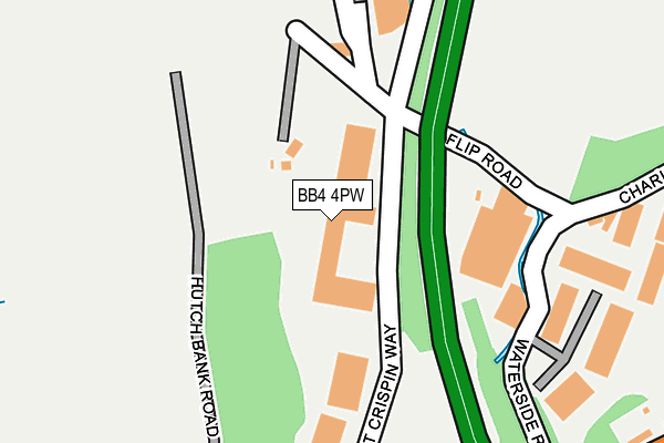 BB4 4PW map - OS OpenMap – Local (Ordnance Survey)