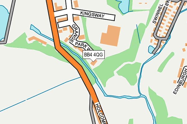 BB4 4QG map - OS OpenMap – Local (Ordnance Survey)