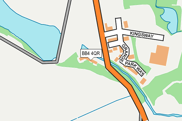 BB4 4QR map - OS OpenMap – Local (Ordnance Survey)