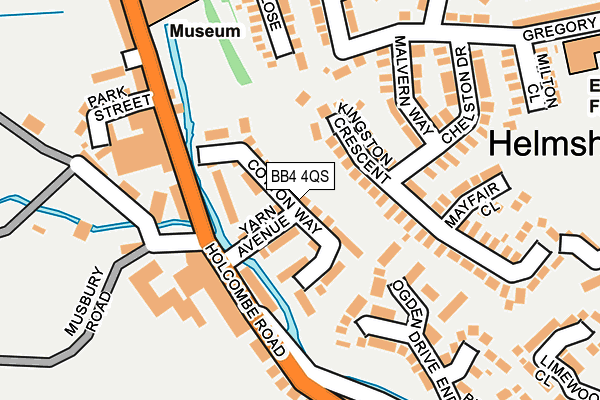 BB4 4QS map - OS OpenMap – Local (Ordnance Survey)