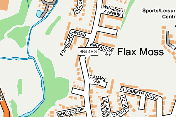 BB4 4RG map - OS OpenMap – Local (Ordnance Survey)