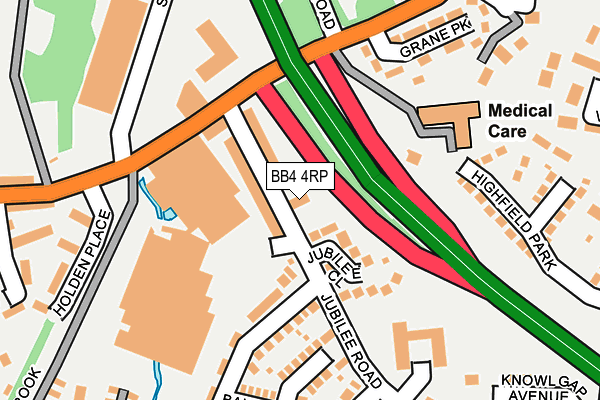 BB4 4RP map - OS OpenMap – Local (Ordnance Survey)
