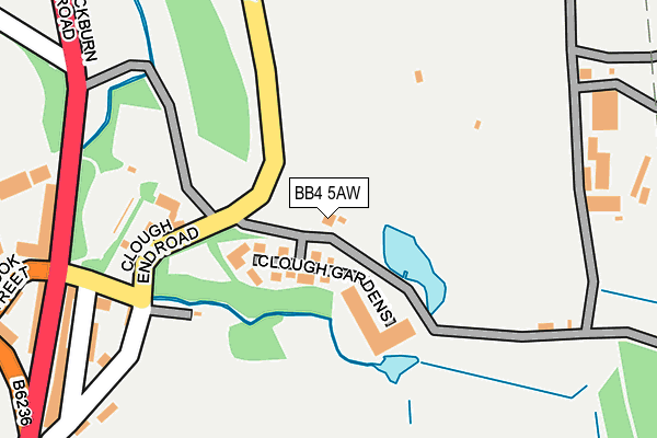 BB4 5AW map - OS OpenMap – Local (Ordnance Survey)