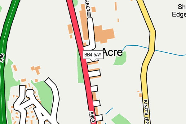 BB4 5AY map - OS OpenMap – Local (Ordnance Survey)