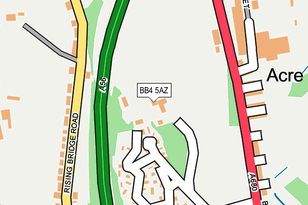 BB4 5AZ map - OS OpenMap – Local (Ordnance Survey)