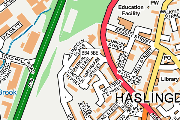 BB4 5BE map - OS OpenMap – Local (Ordnance Survey)