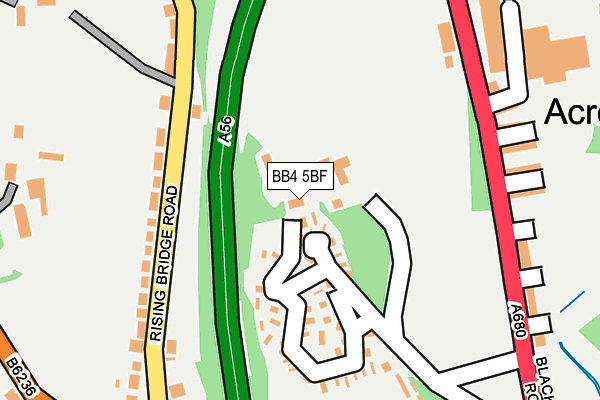 BB4 5BF map - OS OpenMap – Local (Ordnance Survey)