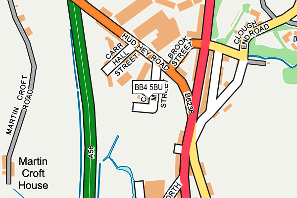 BB4 5BU map - OS OpenMap – Local (Ordnance Survey)