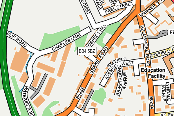 BB4 5BZ map - OS OpenMap – Local (Ordnance Survey)