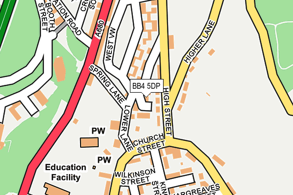 BB4 5DP map - OS OpenMap – Local (Ordnance Survey)