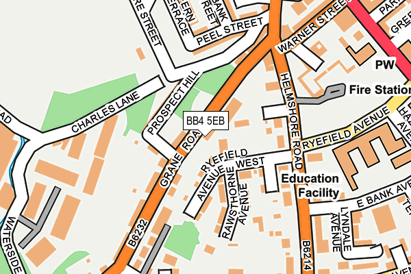 BB4 5EB map - OS OpenMap – Local (Ordnance Survey)