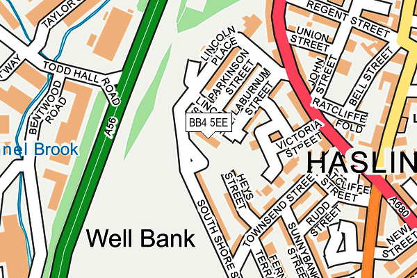 BB4 5EE map - OS OpenMap – Local (Ordnance Survey)