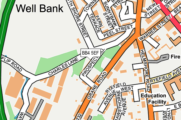 BB4 5EF map - OS OpenMap – Local (Ordnance Survey)