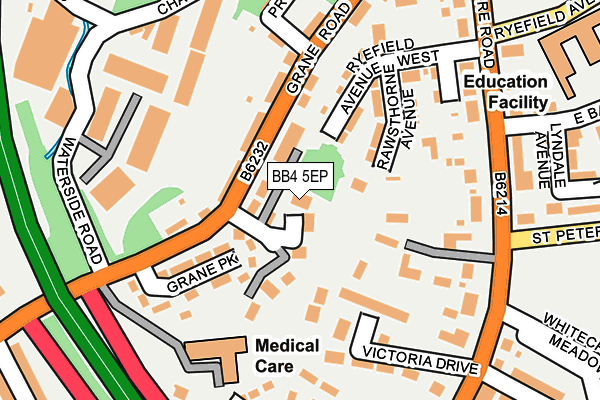 BB4 5EP map - OS OpenMap – Local (Ordnance Survey)