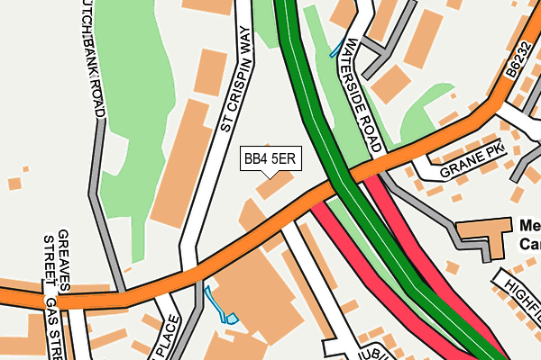 BB4 5ER map - OS OpenMap – Local (Ordnance Survey)