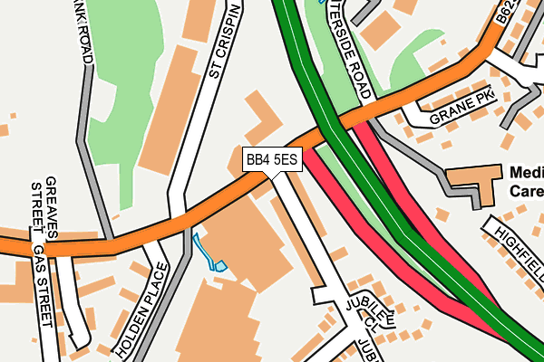BB4 5ES map - OS OpenMap – Local (Ordnance Survey)