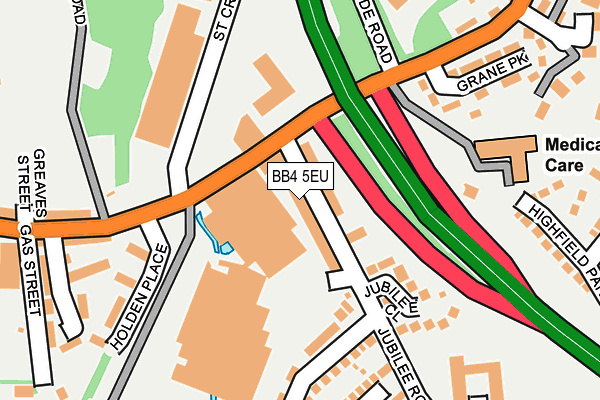 BB4 5EU map - OS OpenMap – Local (Ordnance Survey)
