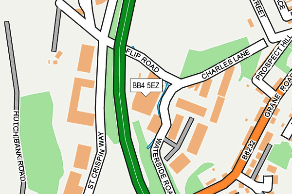 BB4 5EZ map - OS OpenMap – Local (Ordnance Survey)