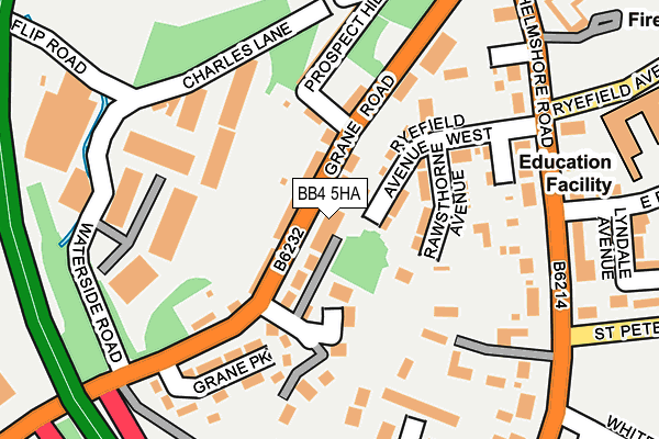BB4 5HA map - OS OpenMap – Local (Ordnance Survey)