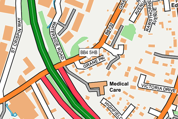 BB4 5HB map - OS OpenMap – Local (Ordnance Survey)