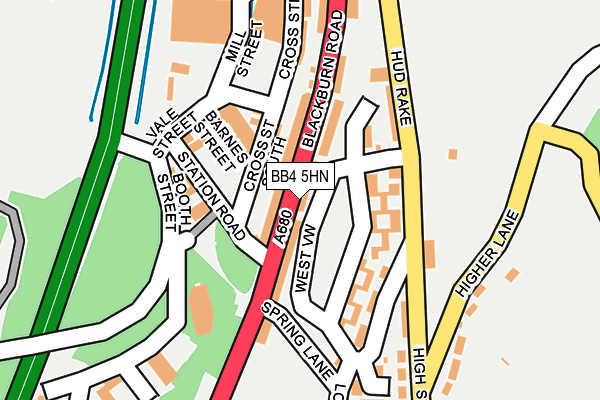 BB4 5HN map - OS OpenMap – Local (Ordnance Survey)