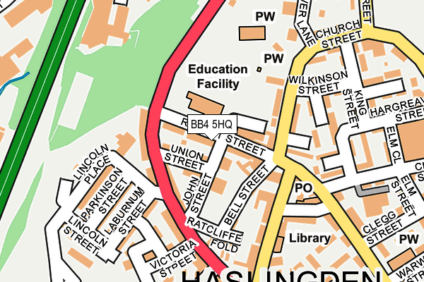 BB4 5HQ map - OS OpenMap – Local (Ordnance Survey)