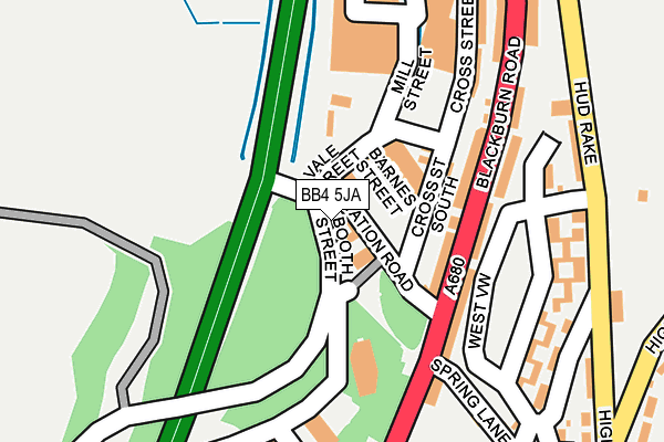 BB4 5JA map - OS OpenMap – Local (Ordnance Survey)