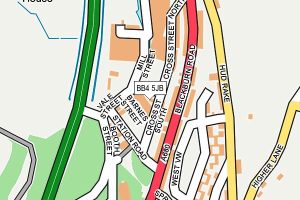 BB4 5JB map - OS OpenMap – Local (Ordnance Survey)