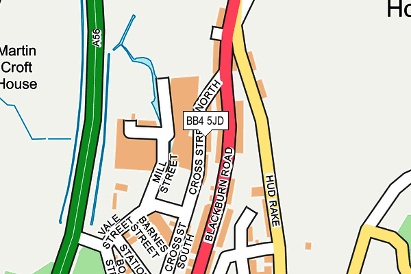 BB4 5JD map - OS OpenMap – Local (Ordnance Survey)