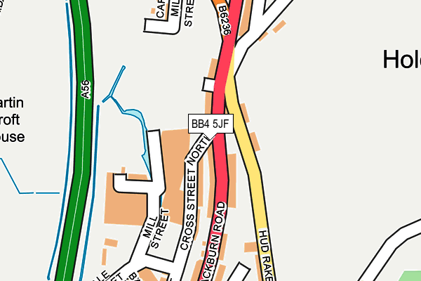 BB4 5JF map - OS OpenMap – Local (Ordnance Survey)
