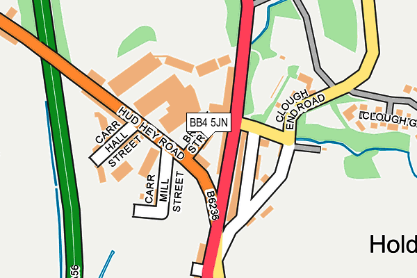 BB4 5JN map - OS OpenMap – Local (Ordnance Survey)