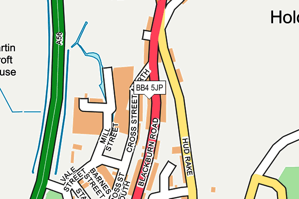 BB4 5JP map - OS OpenMap – Local (Ordnance Survey)