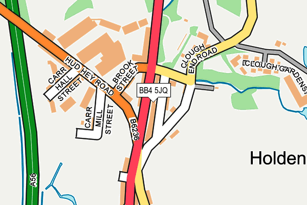 BB4 5JQ map - OS OpenMap – Local (Ordnance Survey)