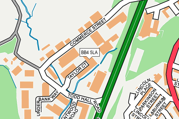 BB4 5LA map - OS OpenMap – Local (Ordnance Survey)