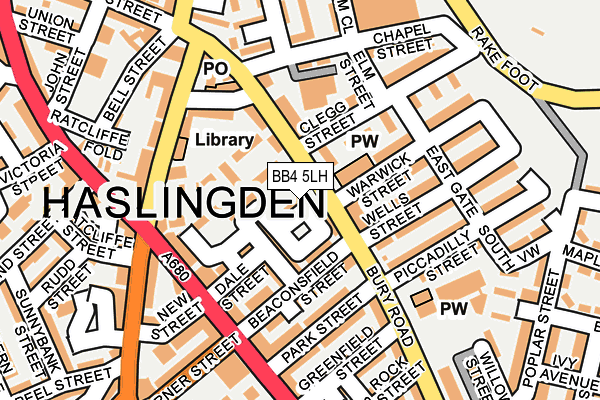 BB4 5LH map - OS OpenMap – Local (Ordnance Survey)