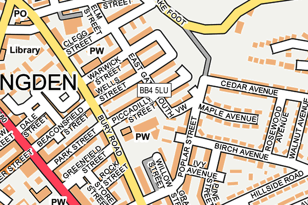 BB4 5LU map - OS OpenMap – Local (Ordnance Survey)