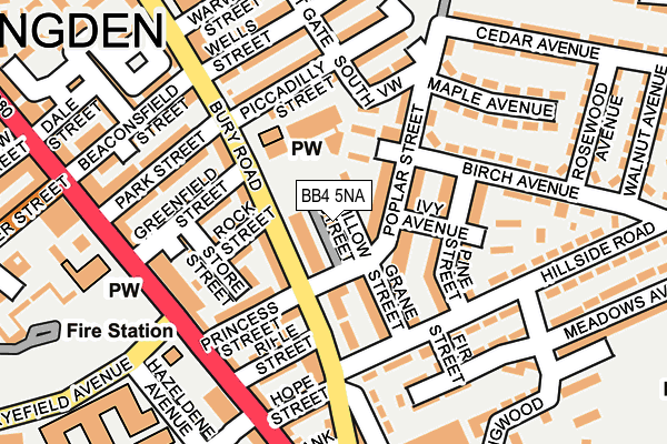 BB4 5NA map - OS OpenMap – Local (Ordnance Survey)