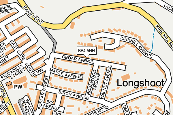 BB4 5NH map - OS OpenMap – Local (Ordnance Survey)