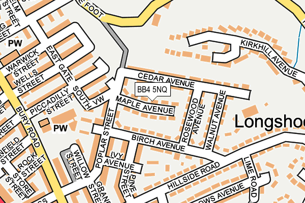 BB4 5NQ map - OS OpenMap – Local (Ordnance Survey)