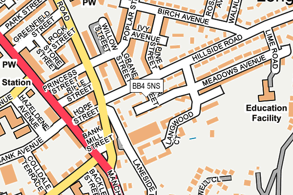 BB4 5NS map - OS OpenMap – Local (Ordnance Survey)