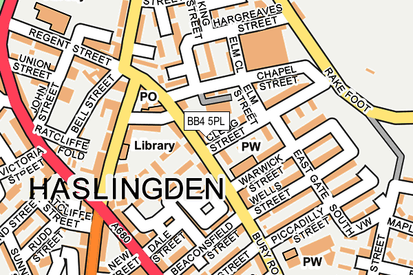 BB4 5PL map - OS OpenMap – Local (Ordnance Survey)
