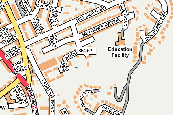BB4 5PT map - OS OpenMap – Local (Ordnance Survey)