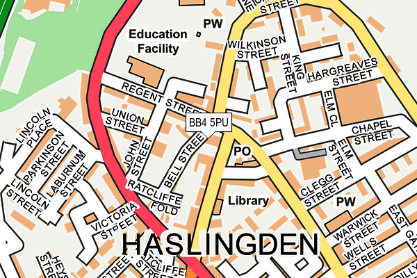 BB4 5PU map - OS OpenMap – Local (Ordnance Survey)