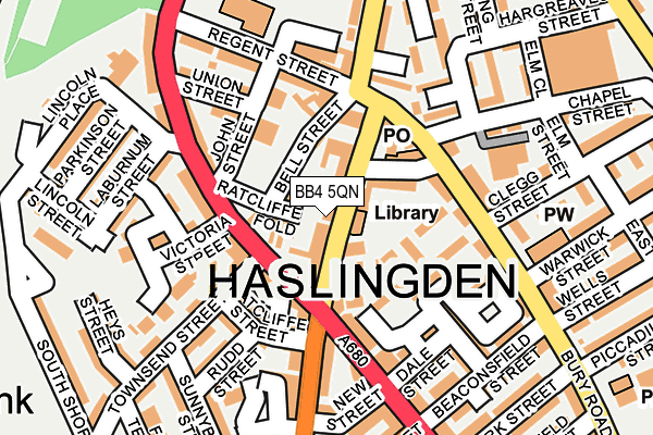 Map of HASLINGDEN DISCOUNT STORE LIMITED at local scale