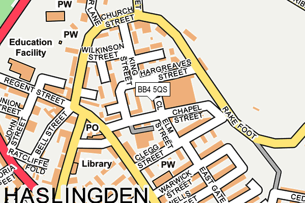 BB4 5QS map - OS OpenMap – Local (Ordnance Survey)
